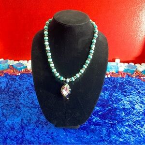 Handmade Buffalo bone necklace with pendant toggle clasp Jewelry